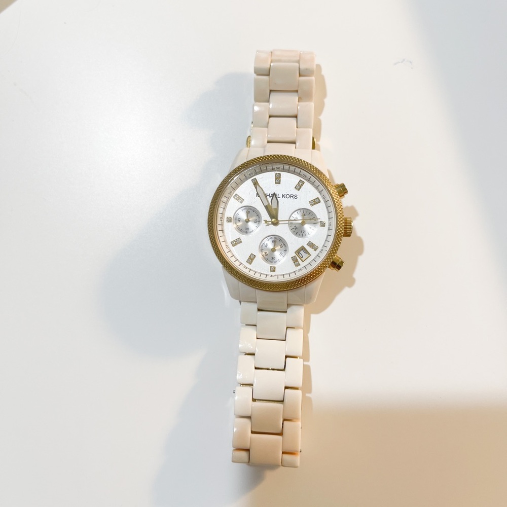 Michael Kors women’s white ceramic watch